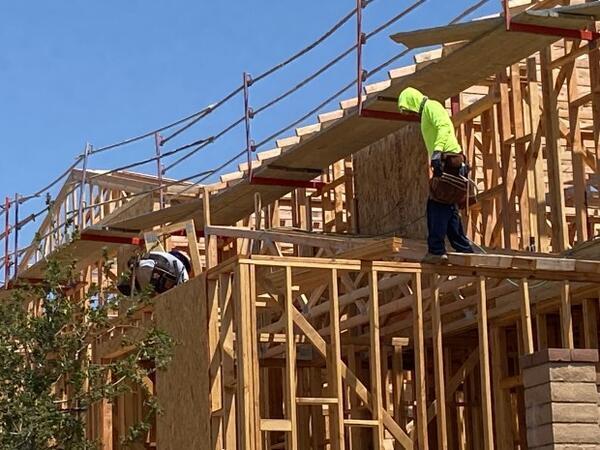 Homebuilding in Menifee, Calif., on May 18, 2021. (Jonathan Lansner/SCNG)