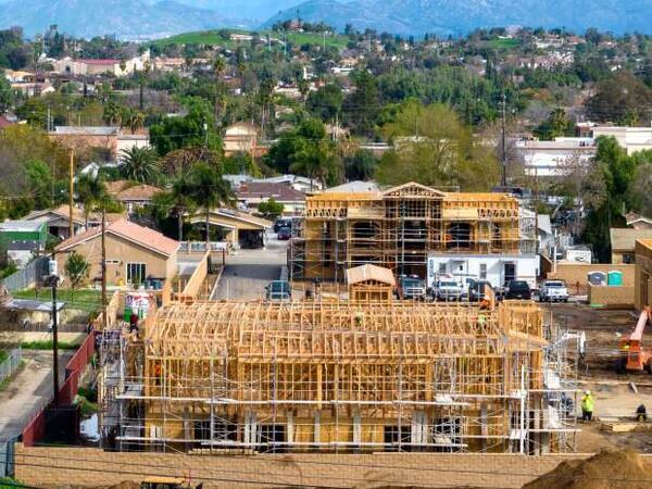 The Vista de La Sierra project at Pierce Street and Golden Avenue in Riverside, CA, on Thursday, January 12, 2023. When completed in late 2023, the project, in Riverside's La Sierra neighborhood, will provide 80 units, about half for eligible families earning under 60% of the area median income (or $52,440 a year), and the other half to be permanent supportive housing for homeless residents.  (Photo by Jeff Gritchen, Orange County Register/SCNG)